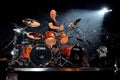 Metallica , Lars Ulrich on battery Royalty Free Stock Photo
